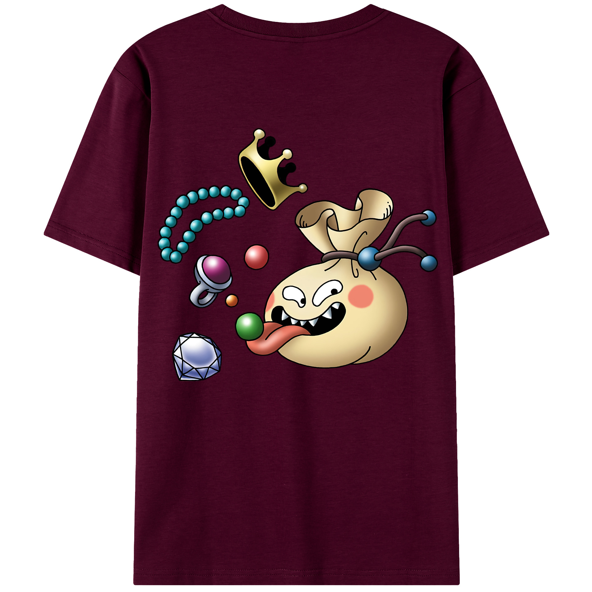 （画像用） ドラゴンクエスト Doragon Kuesuto Dragon Quest レディース半袖Tシャツ(バックプリント)